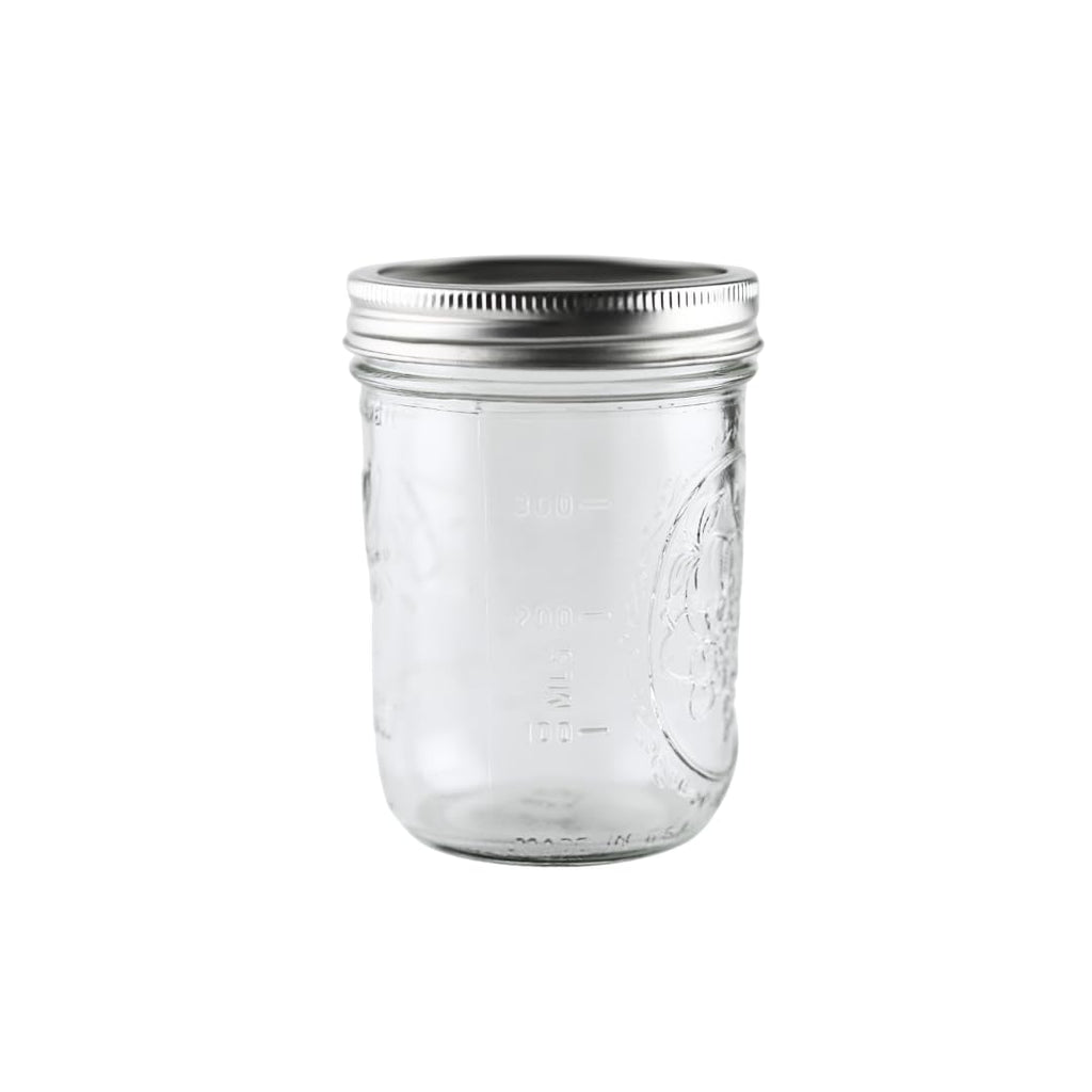 16oz Wide Mouth Glass Mason Jars with Lids & Bands, Set of 12 A2403