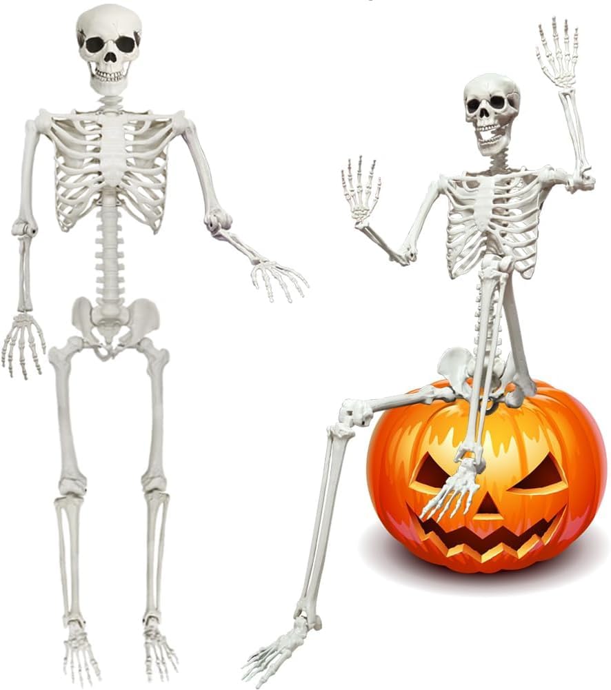 2-Pack 67" Posable Skeletons with Movable Joints I743740