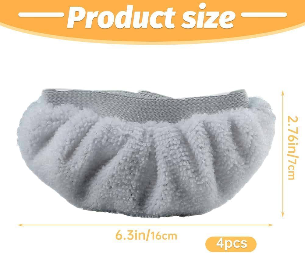 Universal Reusable Steam Cleaner Microfiber Cloth Grey 8 PCS N8212