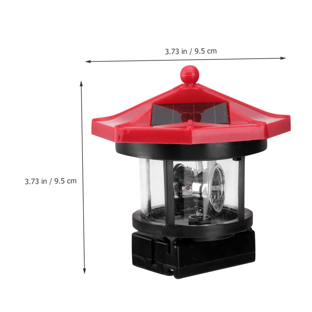 Solar Lighthouse Rotating Lamp Resin Garden Decorative Lights D1610