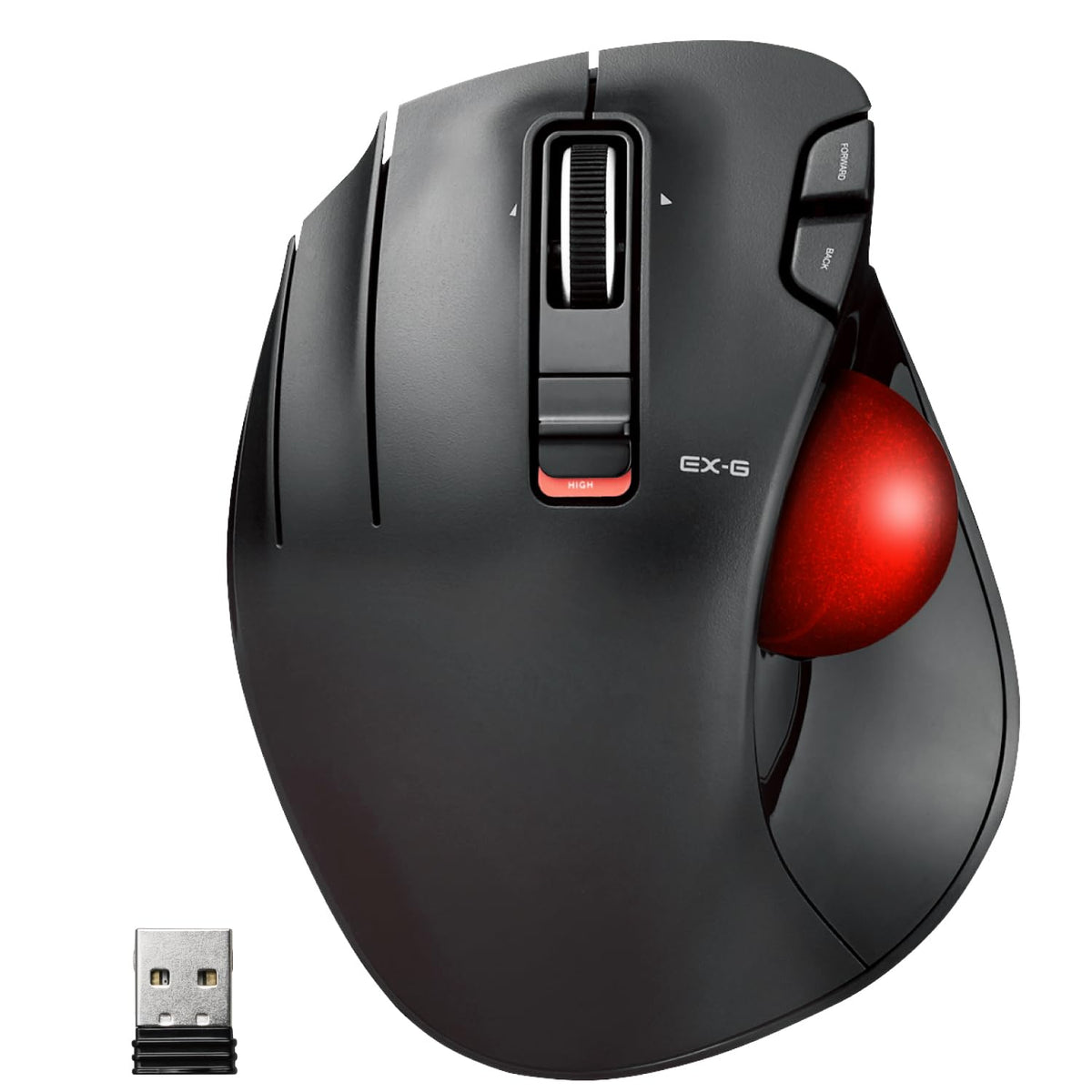 Wireless Left Handed Thumb Control Trackball Mouse Q950