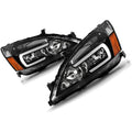 Black LED Headlight Headlamp Pair J8825
