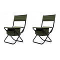 Folding Camping Chair with Storage Bag, 2 Pack, Green E637