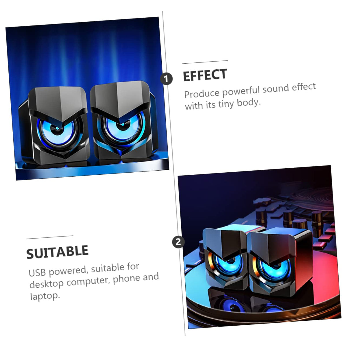 2 Pack Mini Computer Speakers Y187