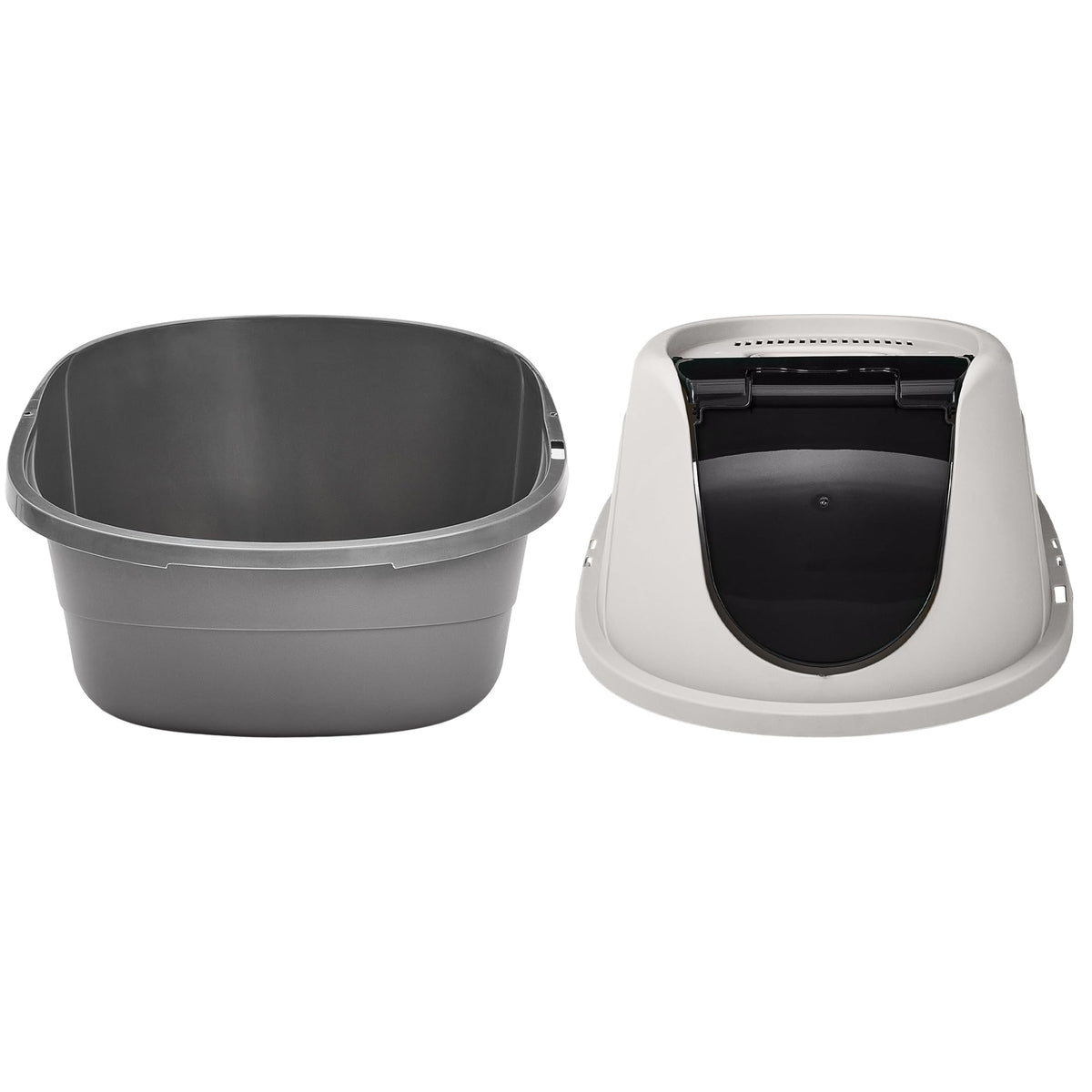 Hooded Enclosed Cat Litter Box with Swinging Door L445226