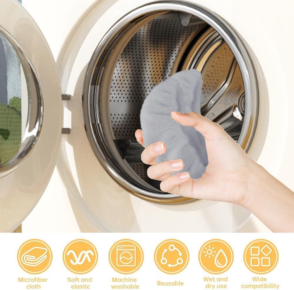 Universal Reusable Steam Cleaner Microfiber Cloth Grey 8 PCS N8212