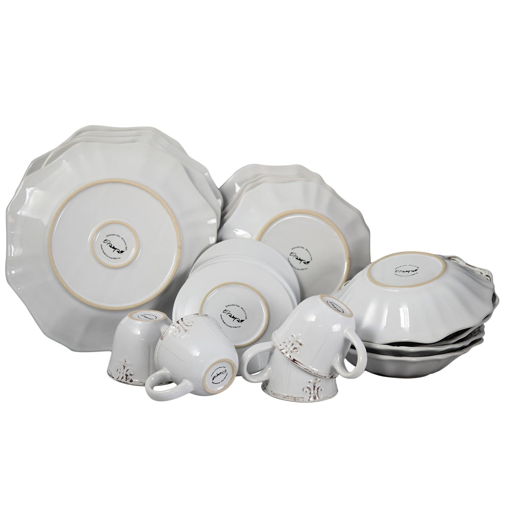 White 20-Piece Dinnerware Set Y596
