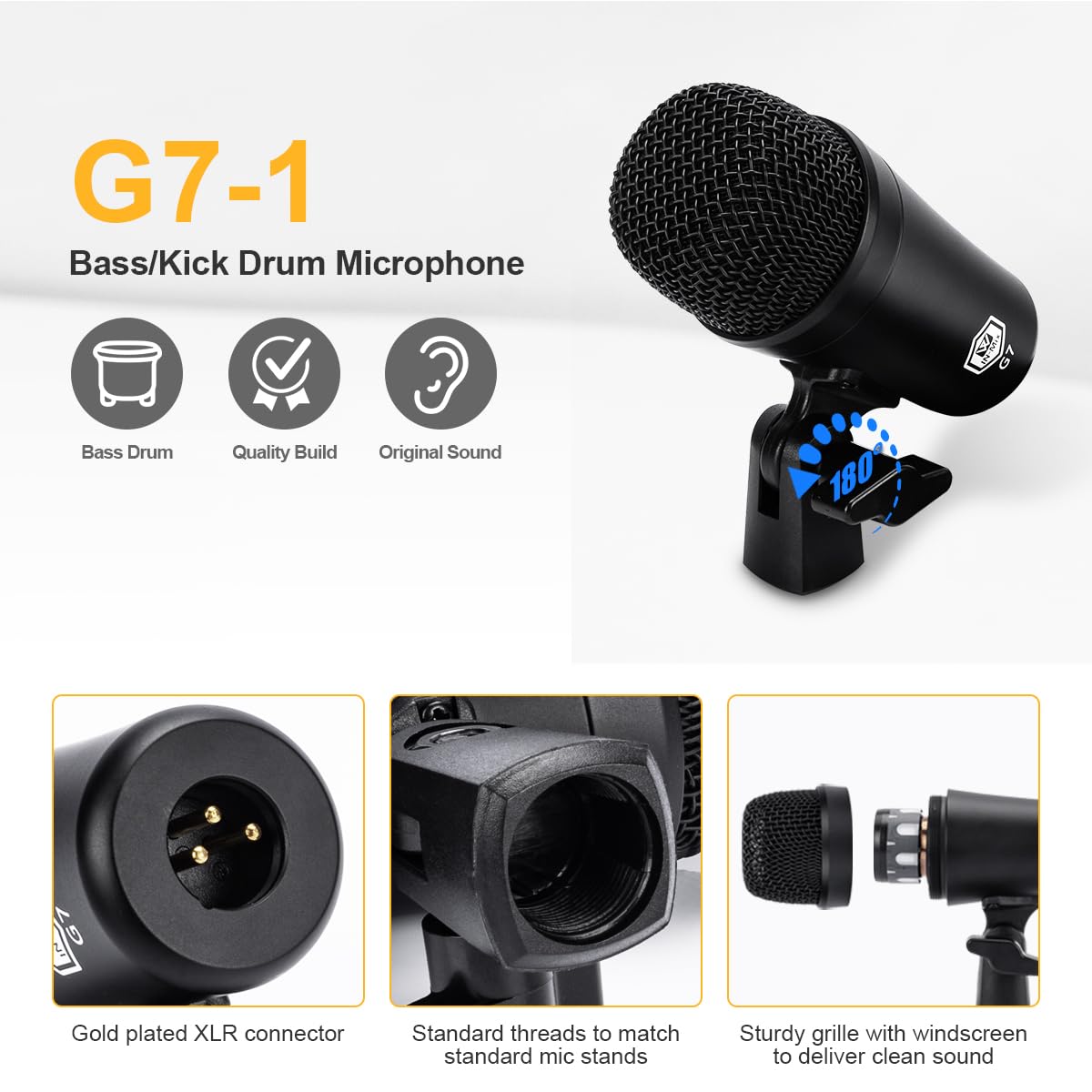 7-Piece Drum Mic Kit with XLR Outputs S651