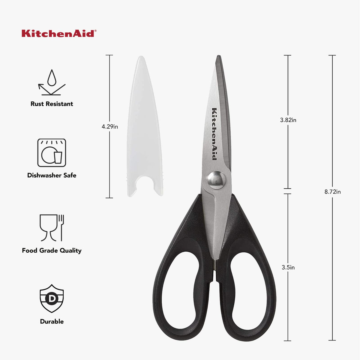 Black Stainless Steel Kitchen Shears X348
