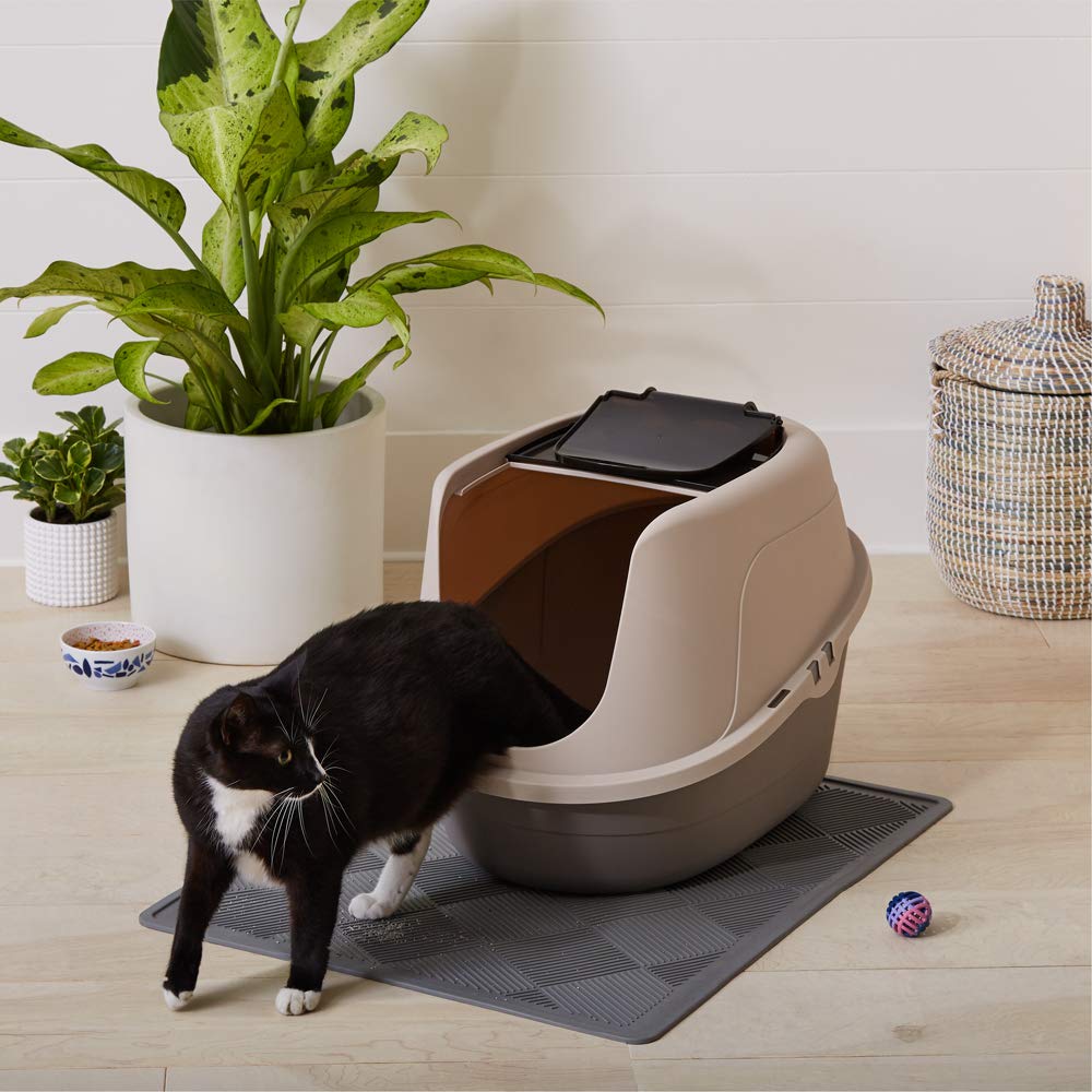 Hooded Enclosed Cat Litter Box with Swinging Door L445226