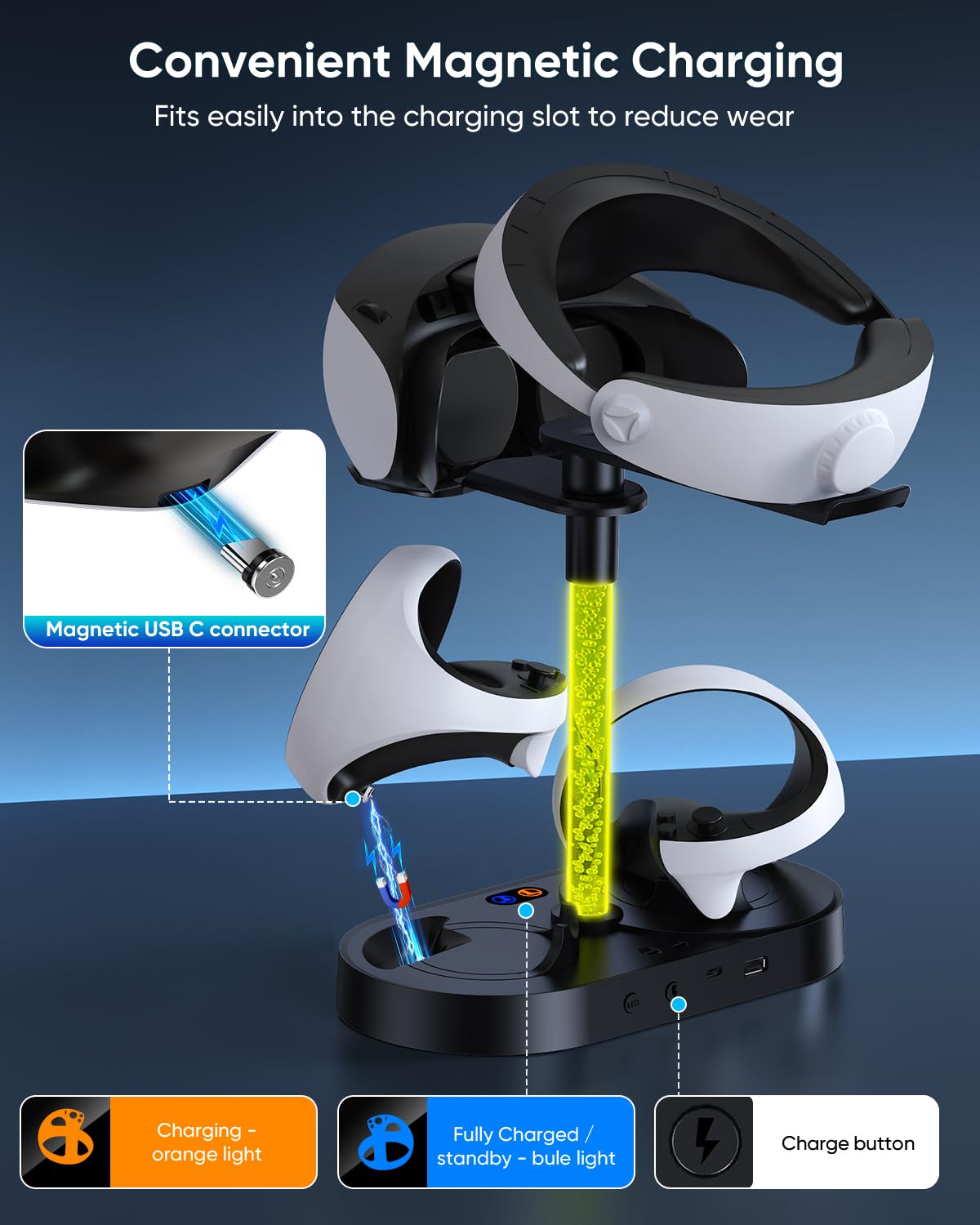 Black Charging Stand & Storage Station T955
