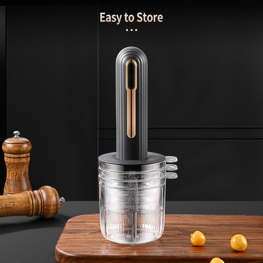 Electric Mini Food Processor, 4-Cup Portable USB, Black O47178