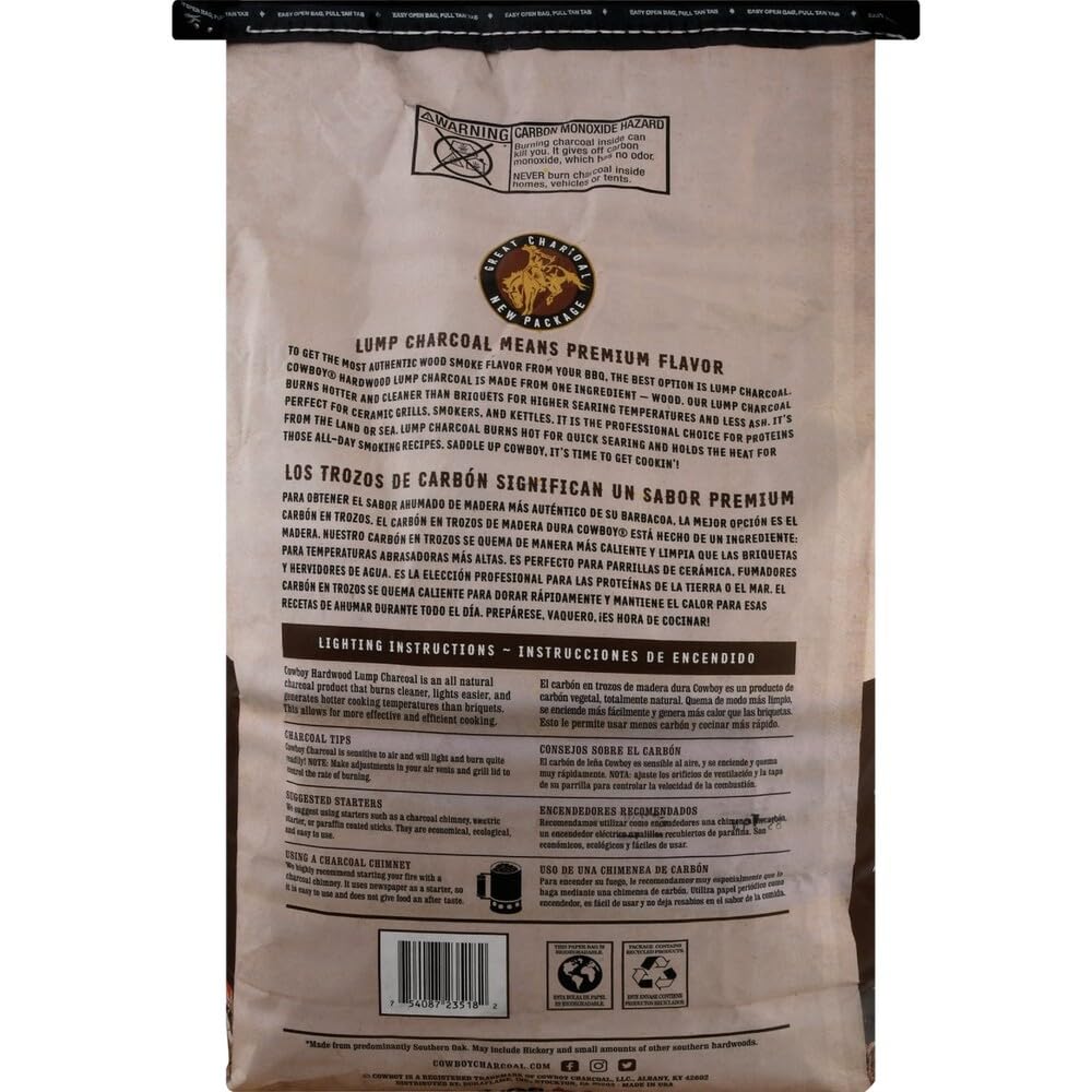 Hardwood Lump Charcoal, 18 lb W93928