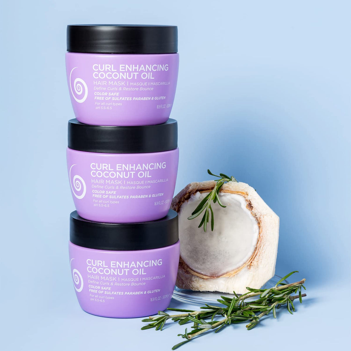 Coconut Oil Shampoo & Conditioner Set and Leave in Conditioner and Curly Hair Mask J564499