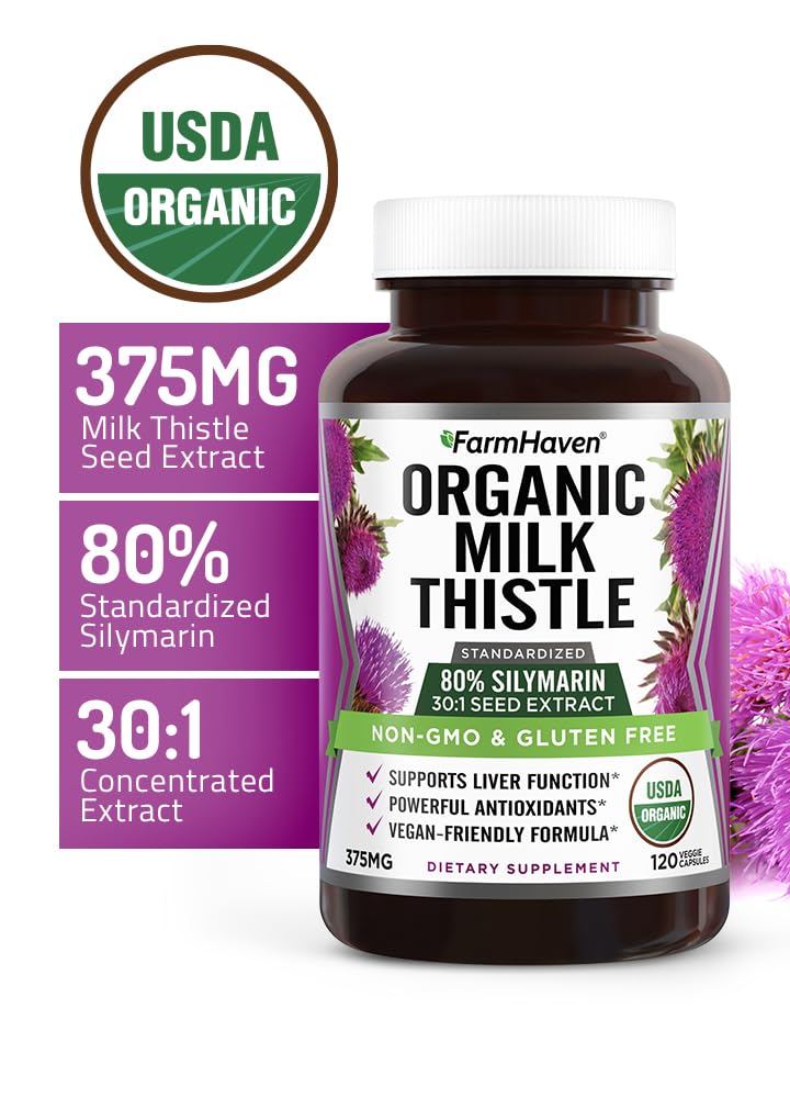 Organic Milk Thistle 120 Vegan Capsules K24508