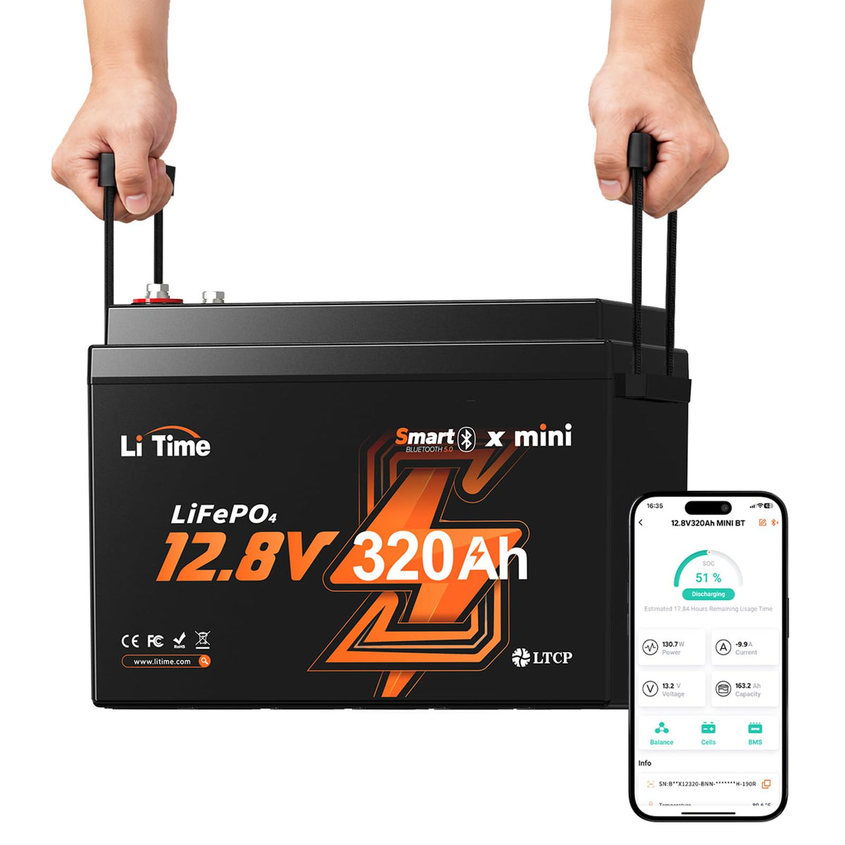 12V 320Ah LiFePO4 Lithium Battery N543622