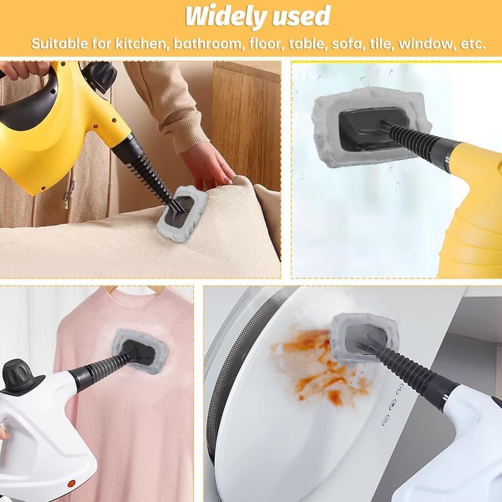 Universal Reusable Steam Cleaner Microfiber Cloth Grey 8 PCS N8212