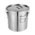 5.5Gal 304 Stainless Steel Airtight Container with Lid and Locking Clamp E523