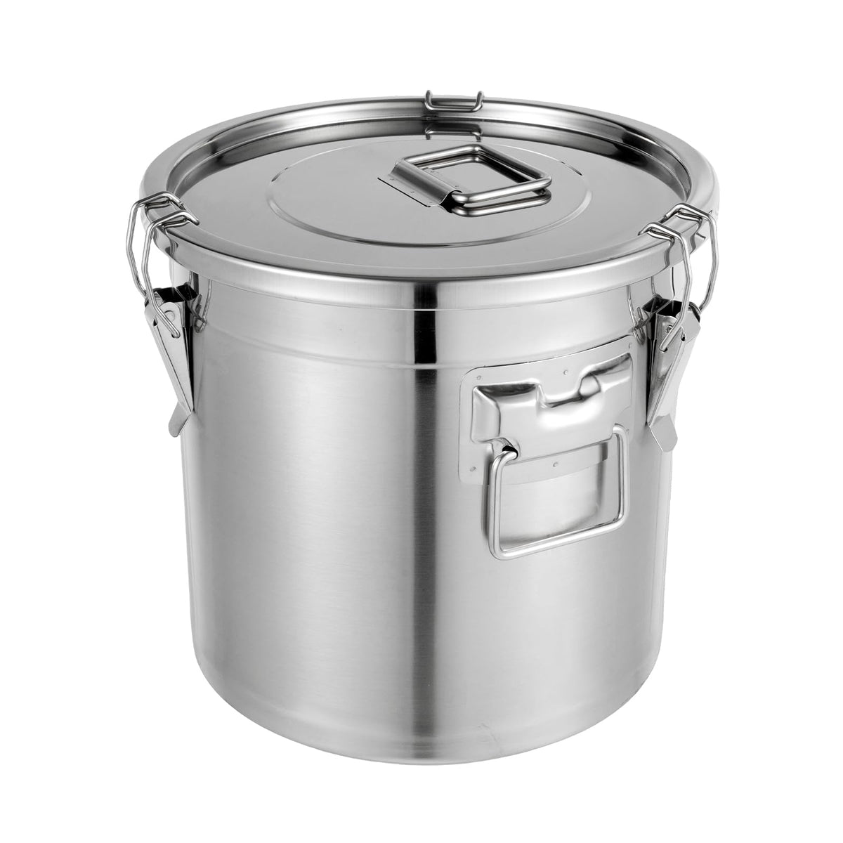 5.5Gal 304 Stainless Steel Airtight Container with Lid and Locking Clamp E523