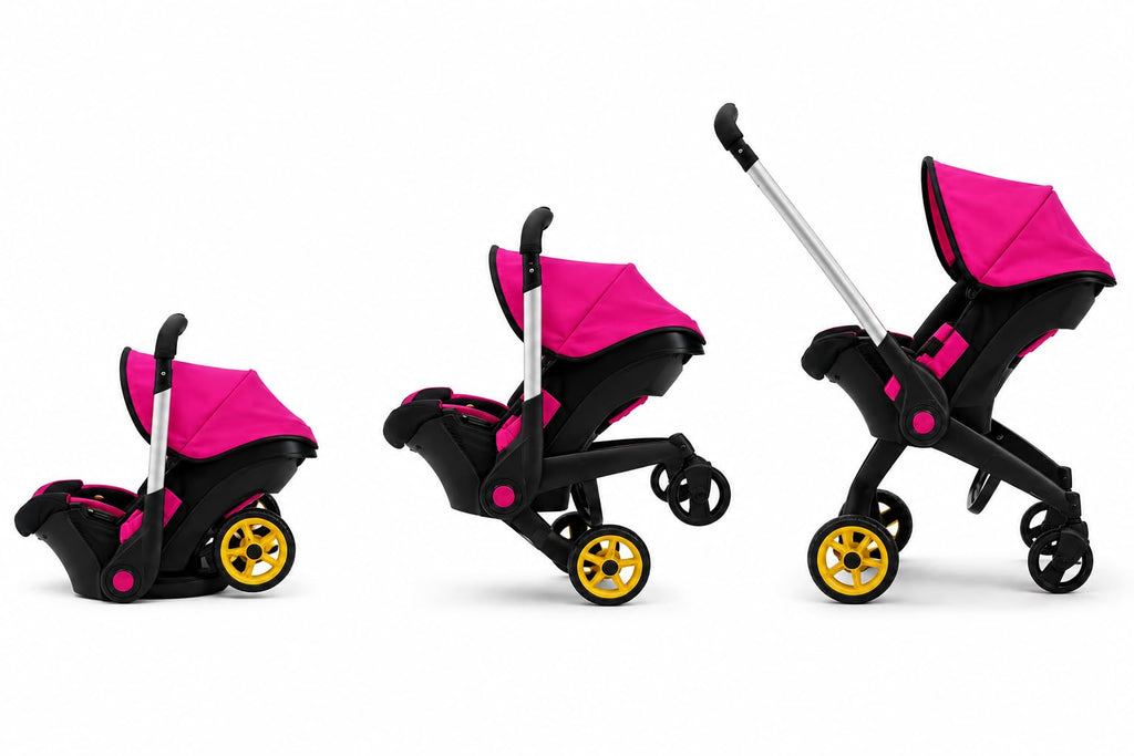 Pink Convertible 2 in 1 Doll Stroller and Car Seat Y2708