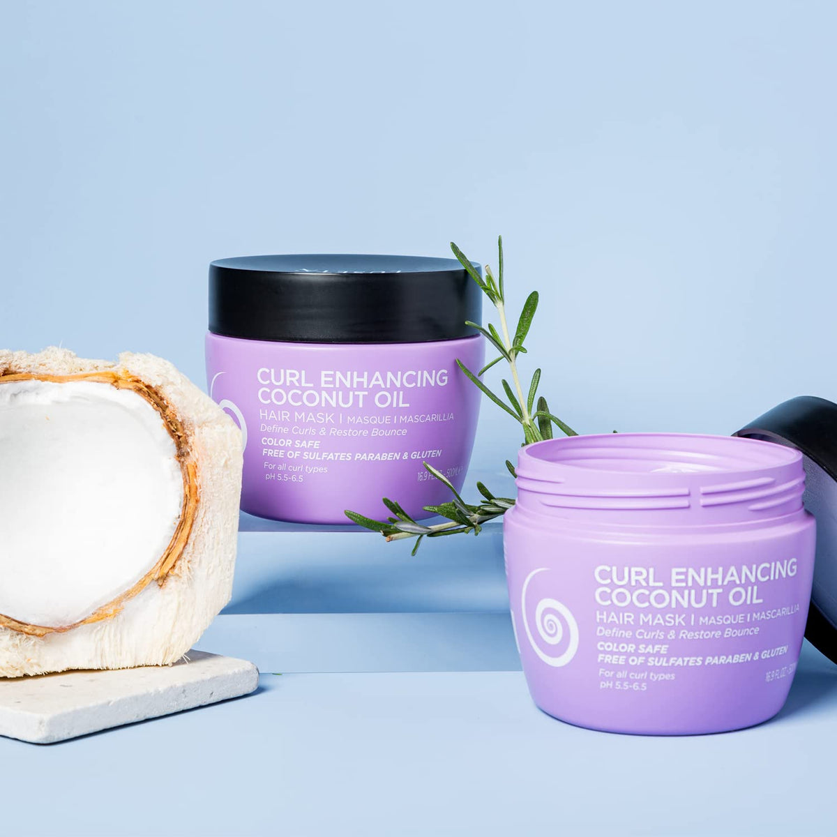 Coconut Oil Shampoo & Conditioner Set and Leave in Conditioner and Curly Hair Mask J564499