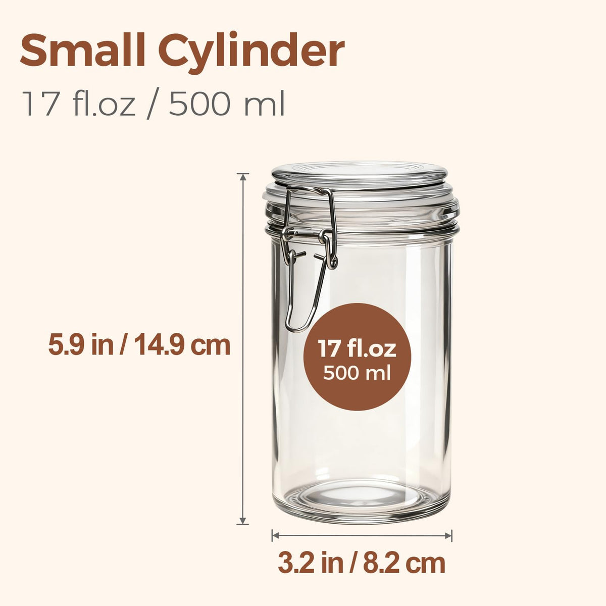 16 oz Glass Jars with Airtight Lids 6 Pack V5244