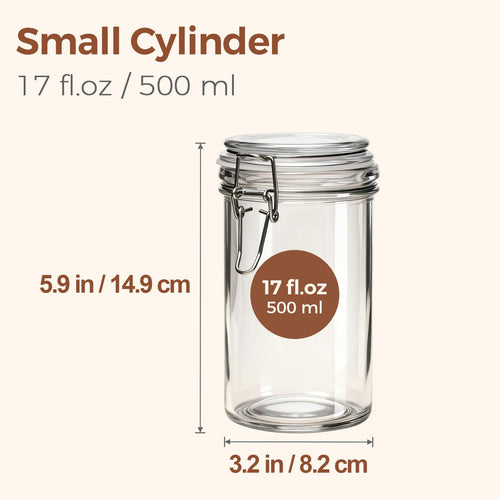 16 oz Glass Jars with Airtight Lids 6 Pack V5244