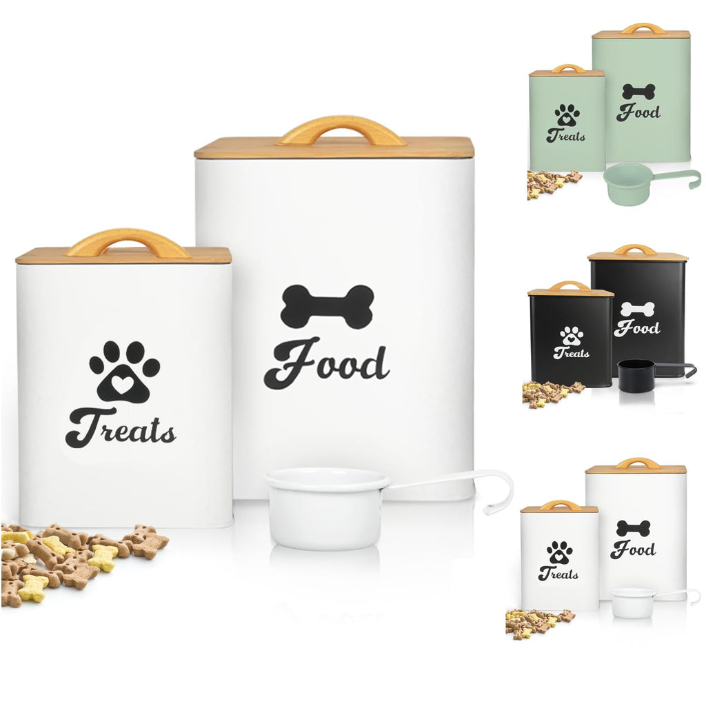 White 2PCS Airtight Dog Treat Container F59459