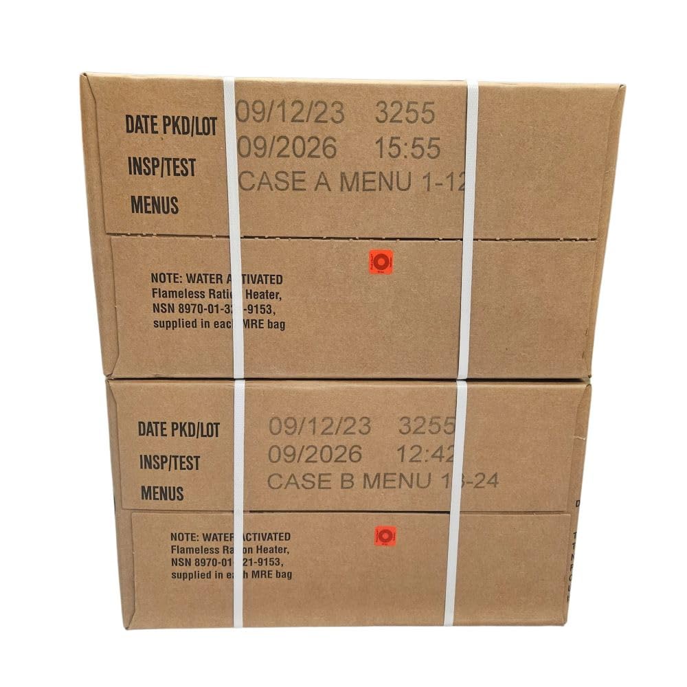 MRE Meal Ready to Eat with Entree Snacks Dessert Drink Mix Utensils Condiments R1873