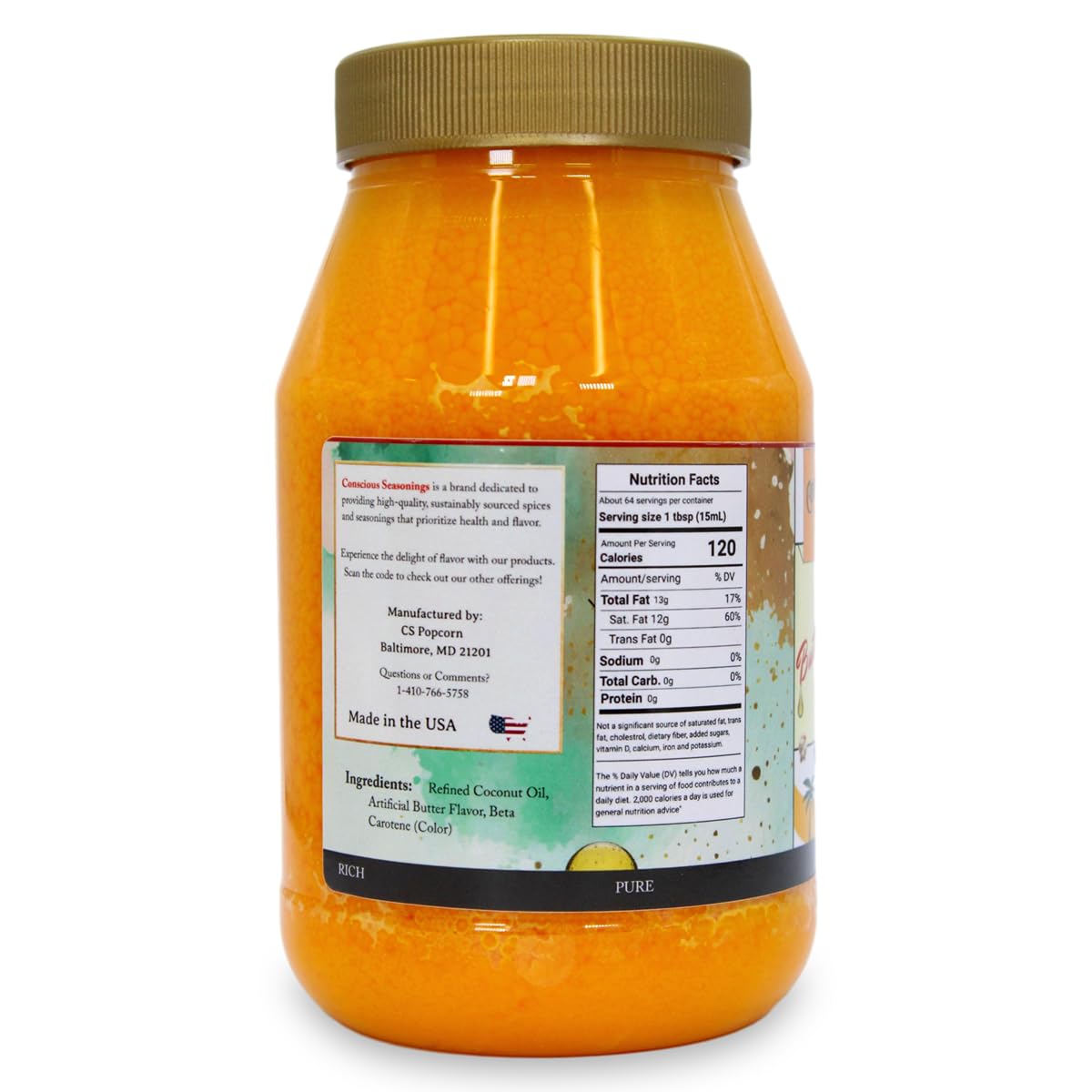 Butter Flavored Coconut Oil 32 oz E677