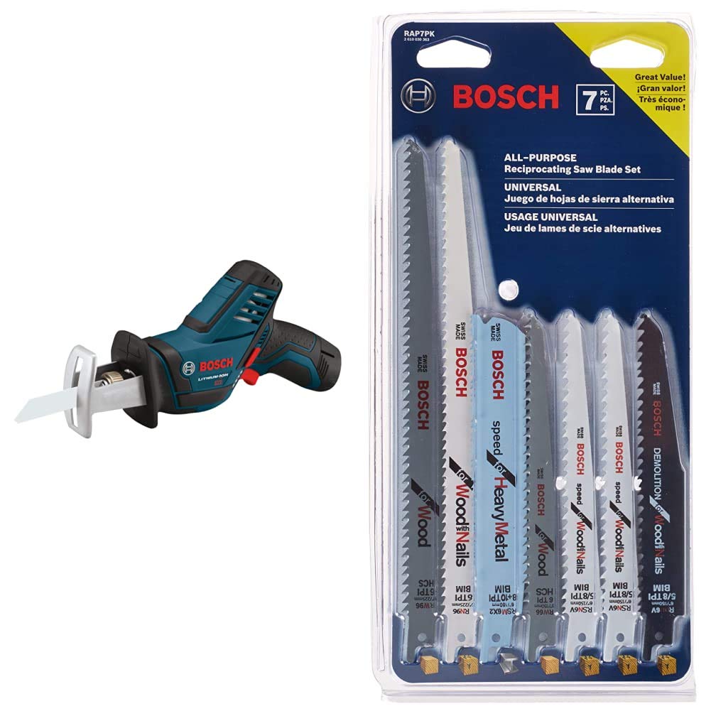 12-Volt Max Pocket Reciprocating Saw Kit with 7-Piece Reciprocating Saw Blade Set I1005