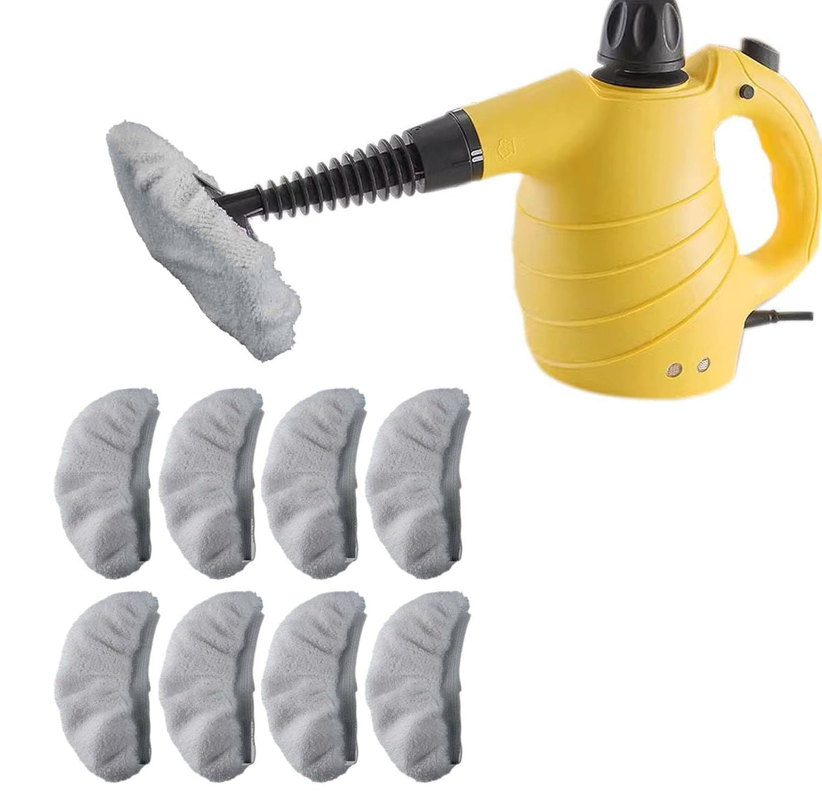 Universal Reusable Steam Cleaner Microfiber Cloth Grey 8 PCS N8212