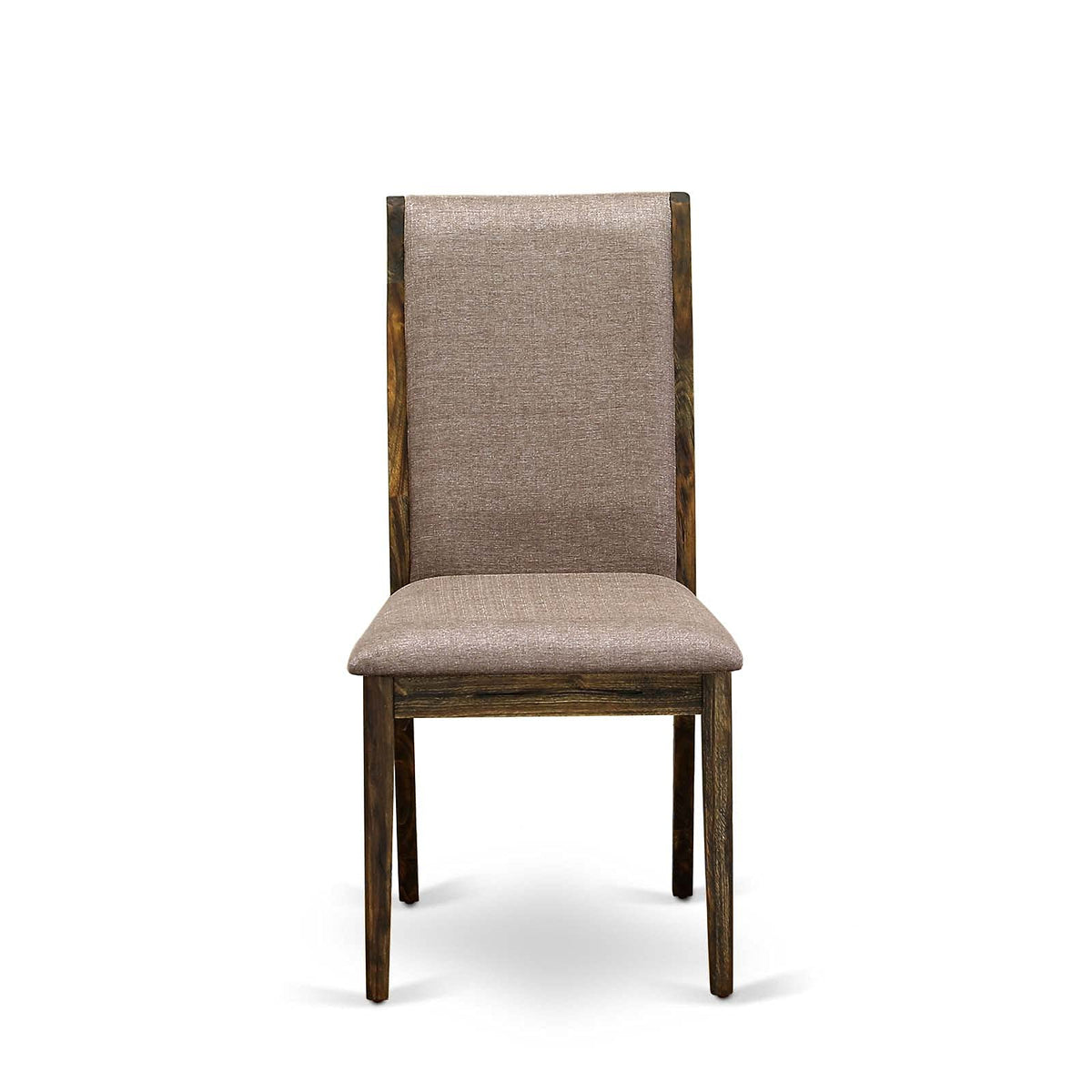 9 Piece Walnut Dining Table Set with Butterfly Leaf and 8 Dark Khaki Linen Fabric Chairs Y3447