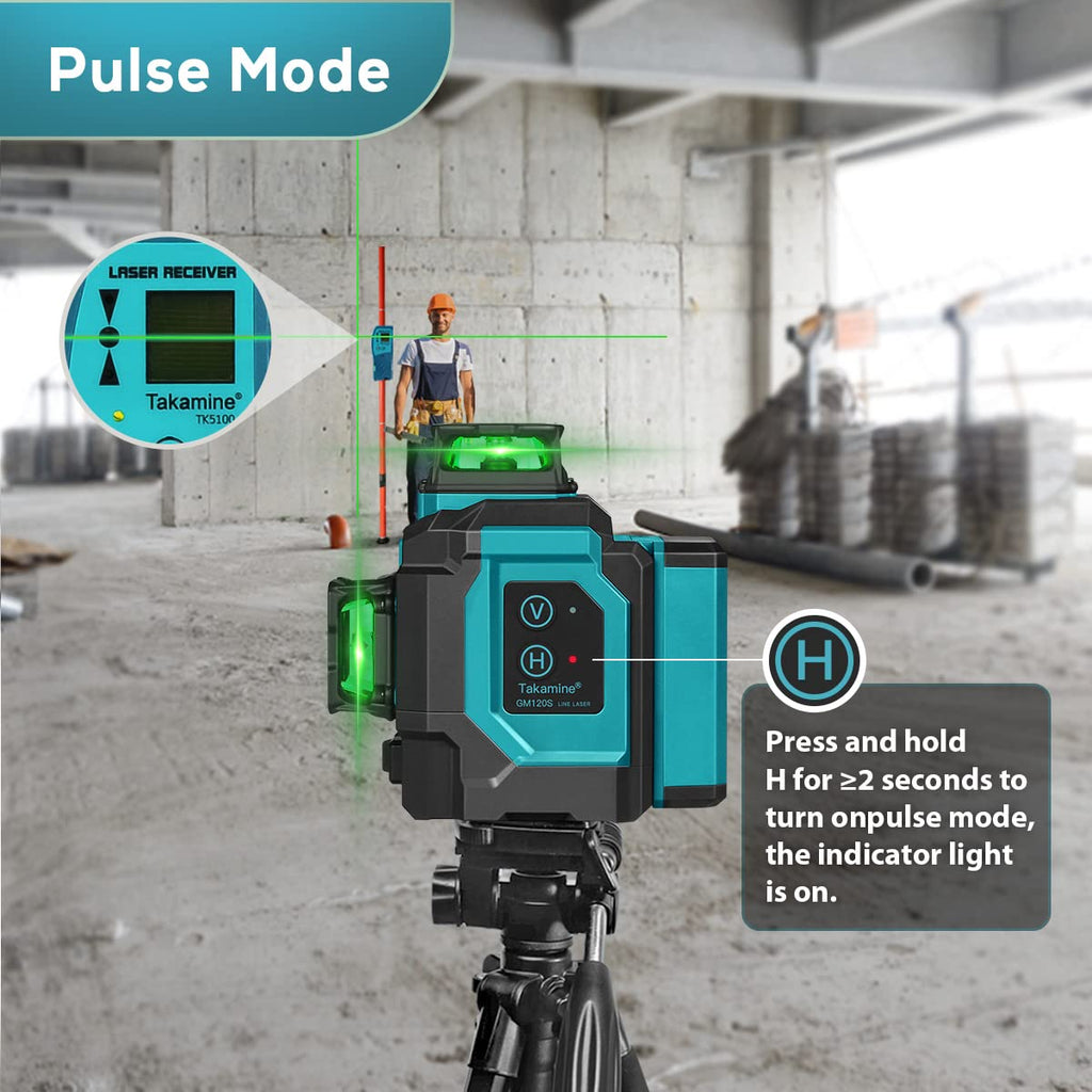 Green 3x360° 12 Lines Self Leveling Laser Level W49212