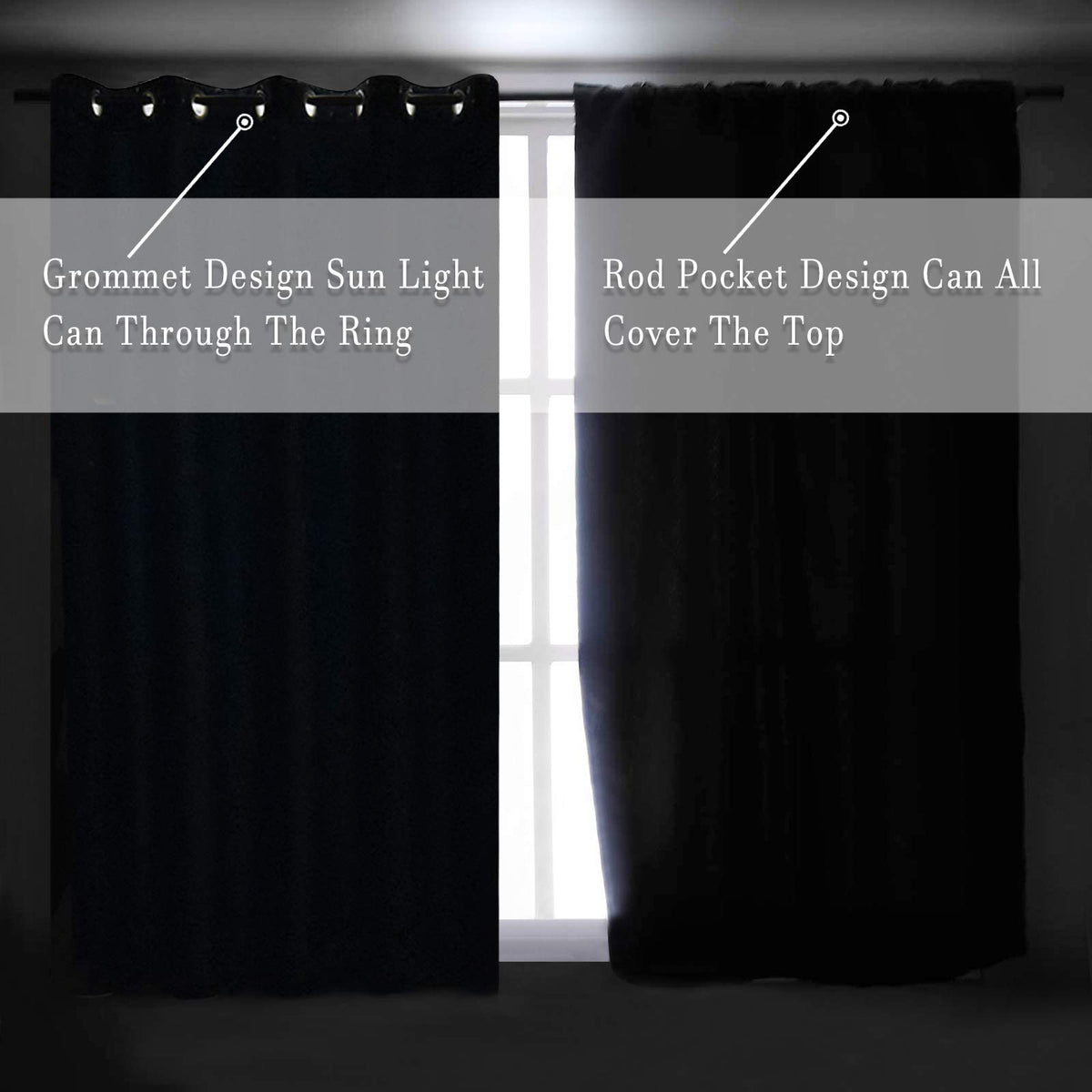 Olive Green 96 Inch Blackout Curtains, Set of 2 Panels G341