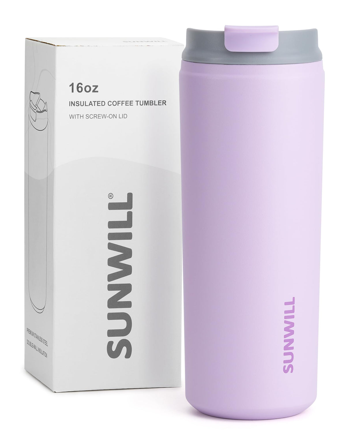 16 oz Leak Proof Stainless Steel Insulated Travel Coffee Mug D751289