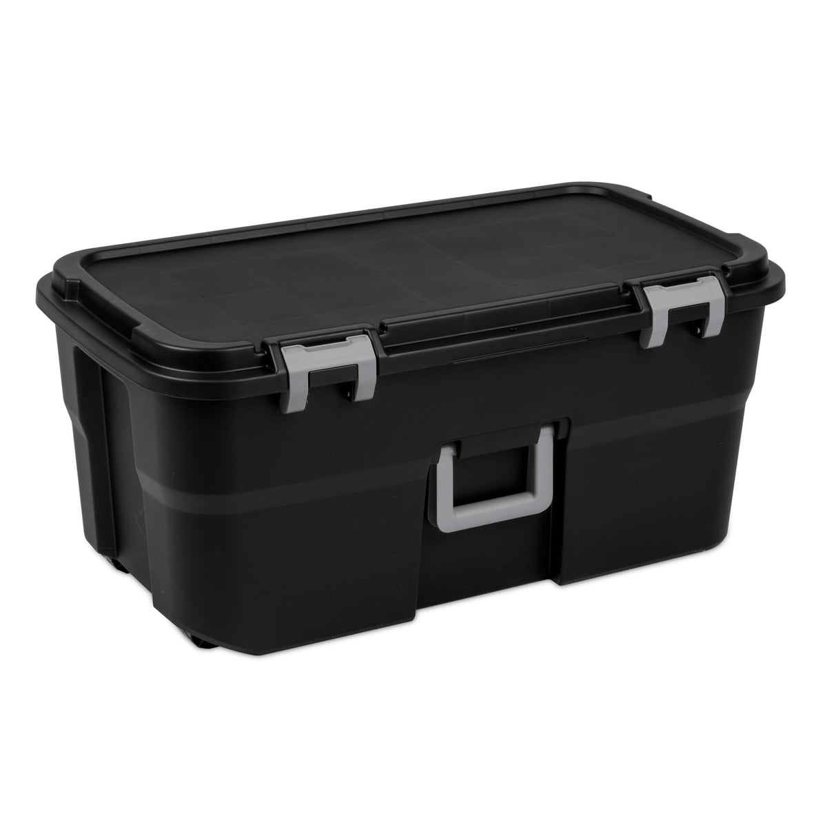 Black Wheeled Lockable Footlocker C828568