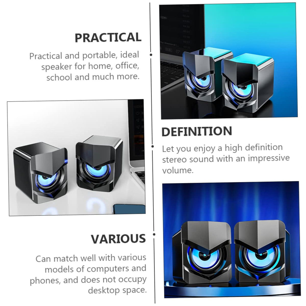 2 Pack Mini Computer Speakers Y187