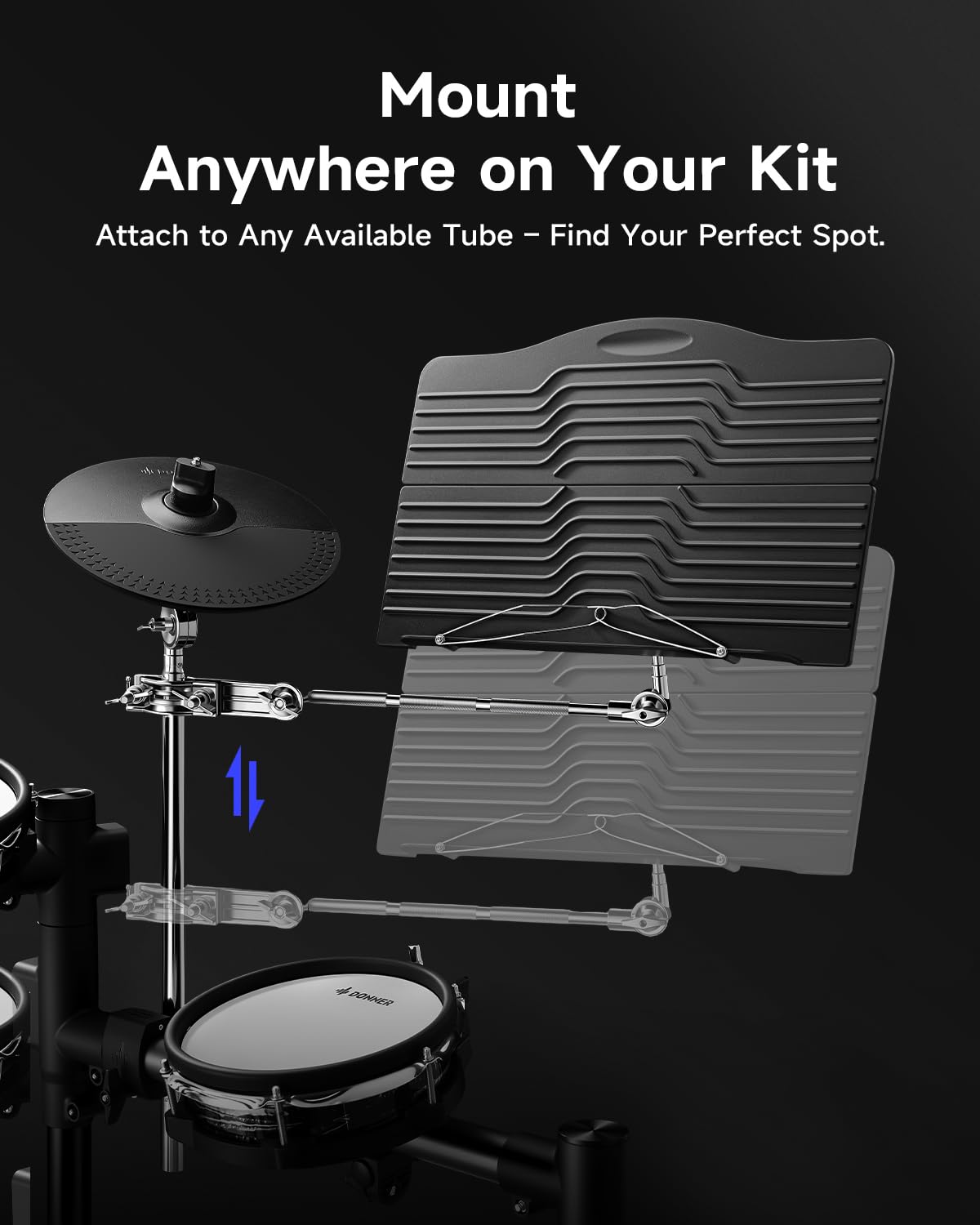 Adjustable Clamp On Sheet Music Tray R8760
