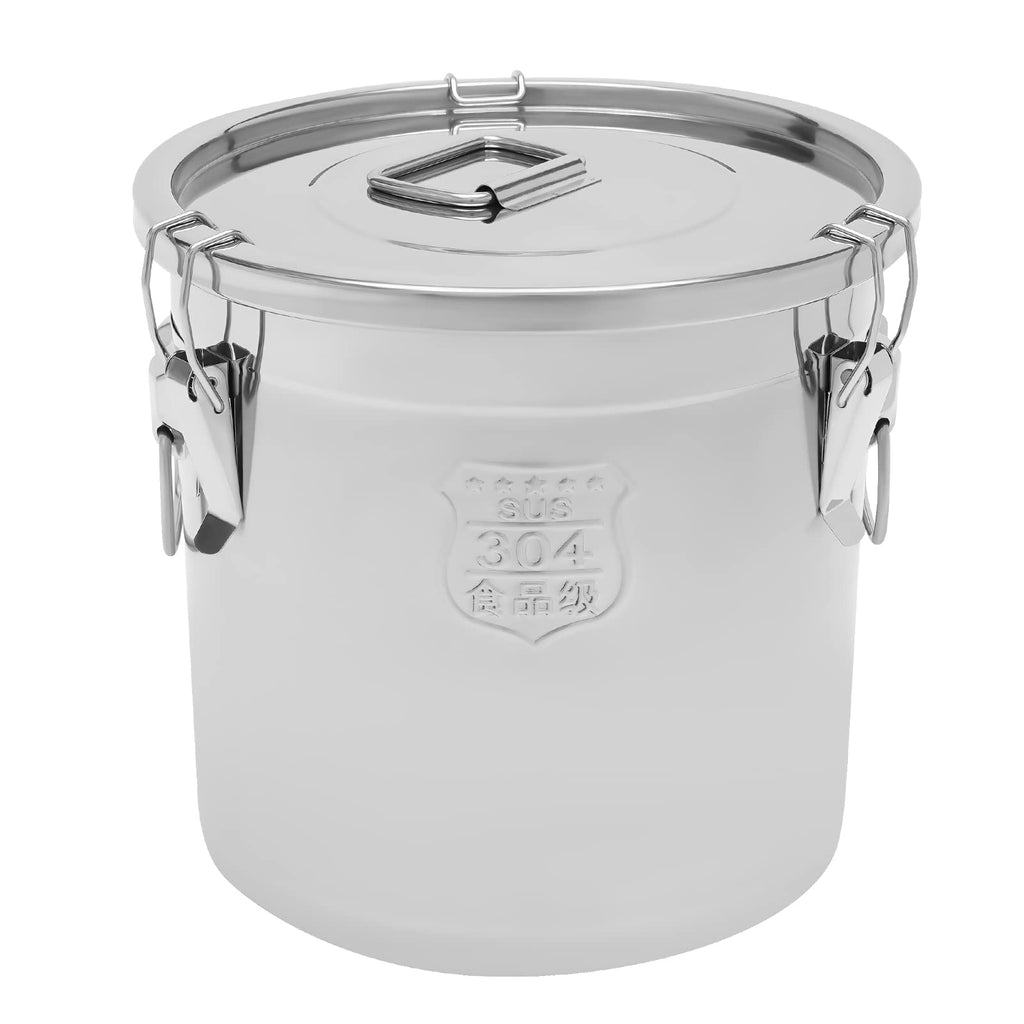 5.5Gal 304 Stainless Steel Airtight Container with Lid and Locking Clamp E523