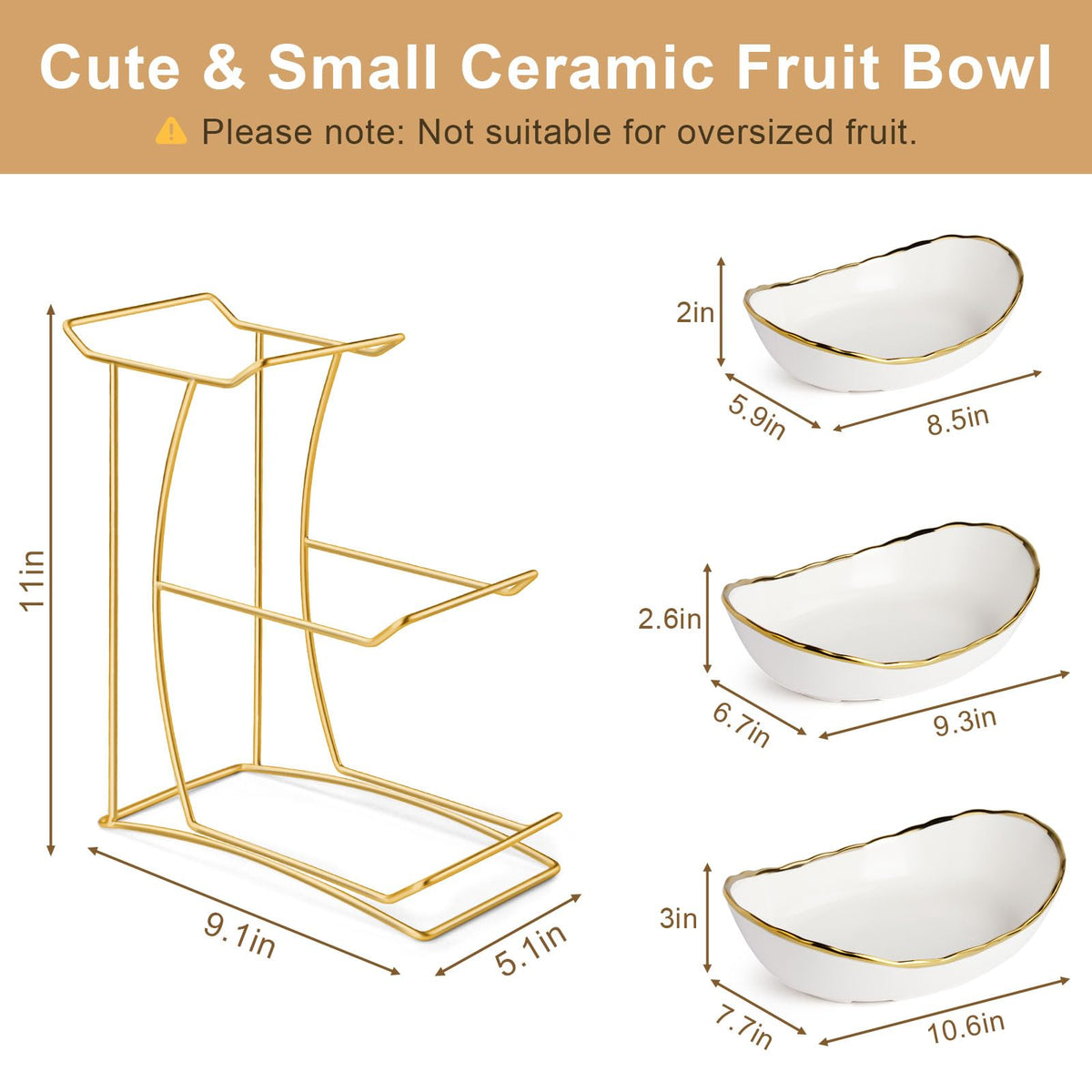 3 Tier Fruit Bowl B121519