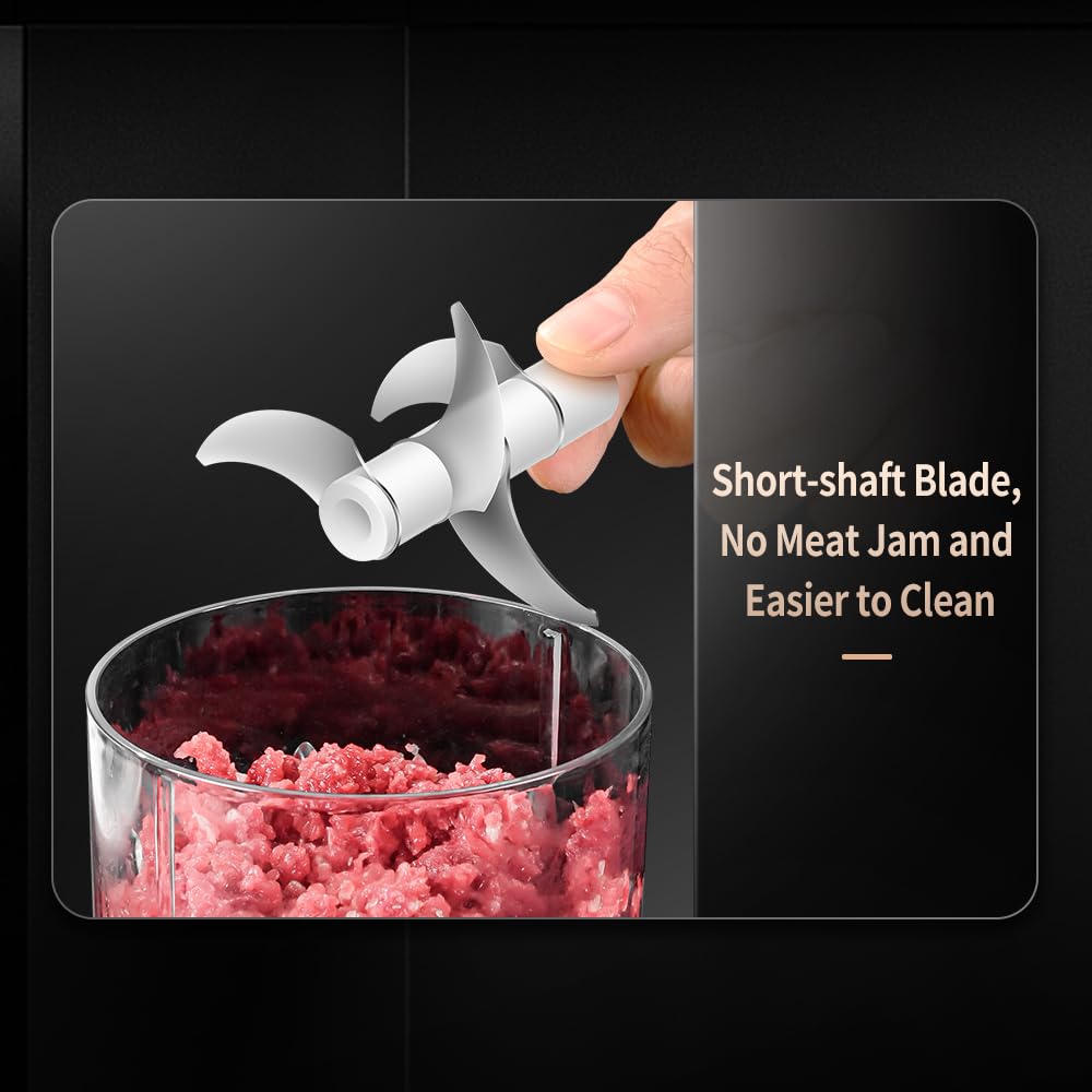 Electric Mini Food Processor, 4-Cup Portable USB, Black O47178