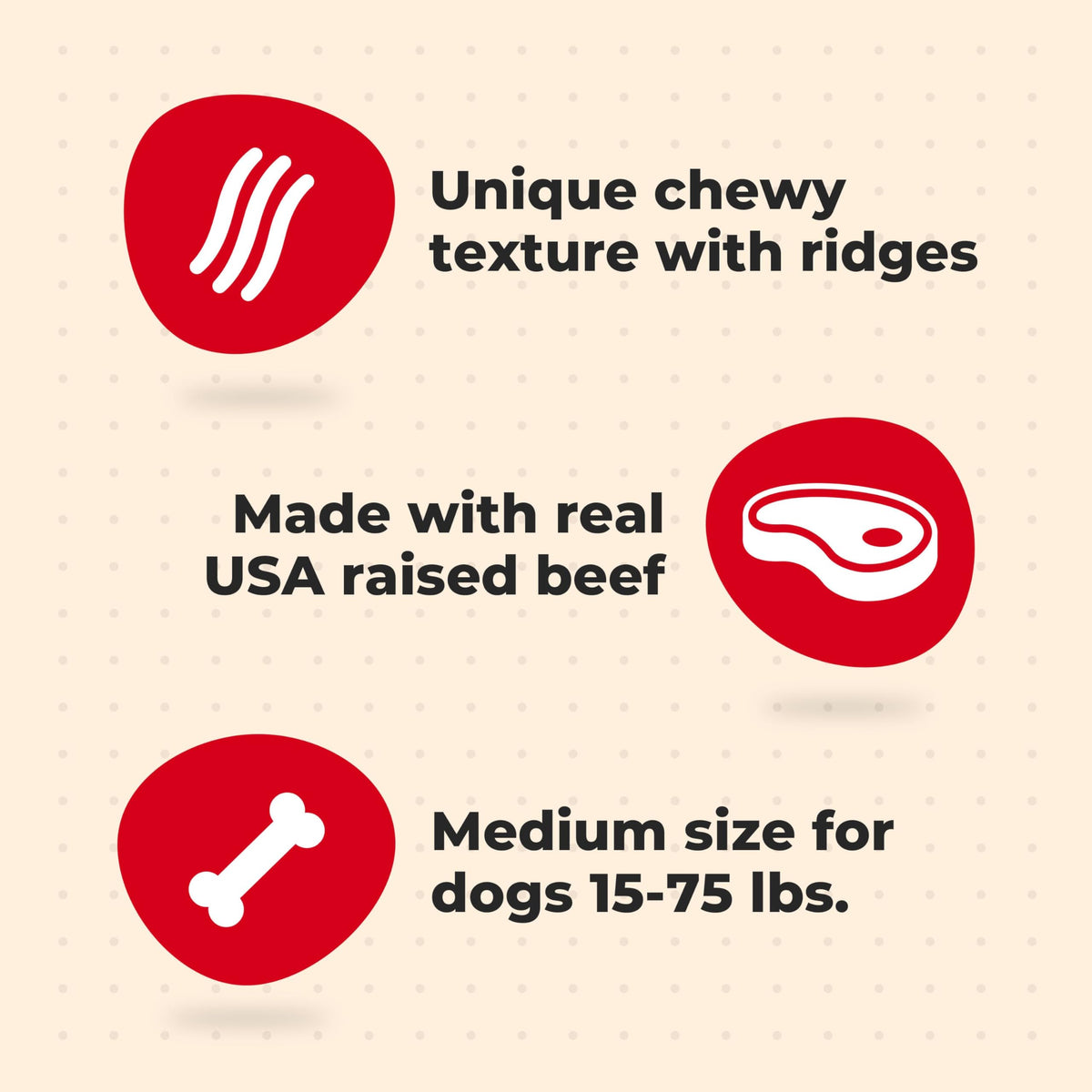 Real Beef Dog Chews K67706