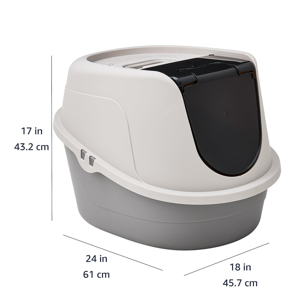 Hooded Enclosed Cat Litter Box with Swinging Door L445226
