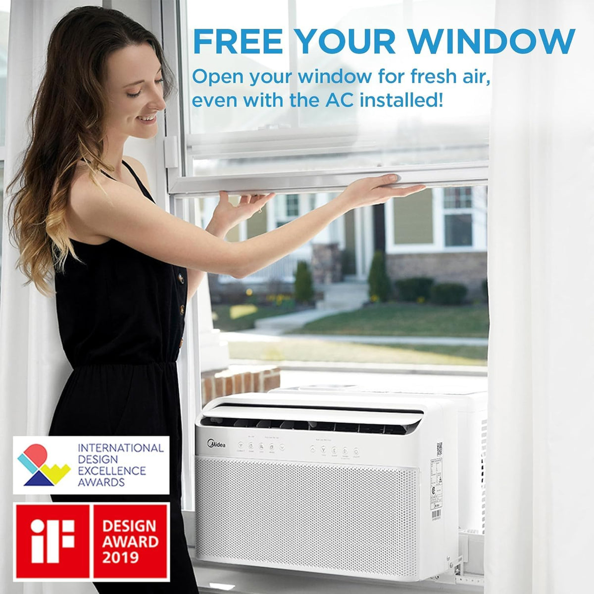 12,000 BTU U-Shaped Smart Inverter Window Air Conditioner I372