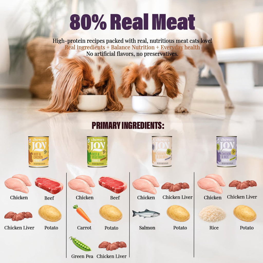 Wet Dog Food Small Breed Variety Pack Canned Food 12 Cans 14 oz R6620