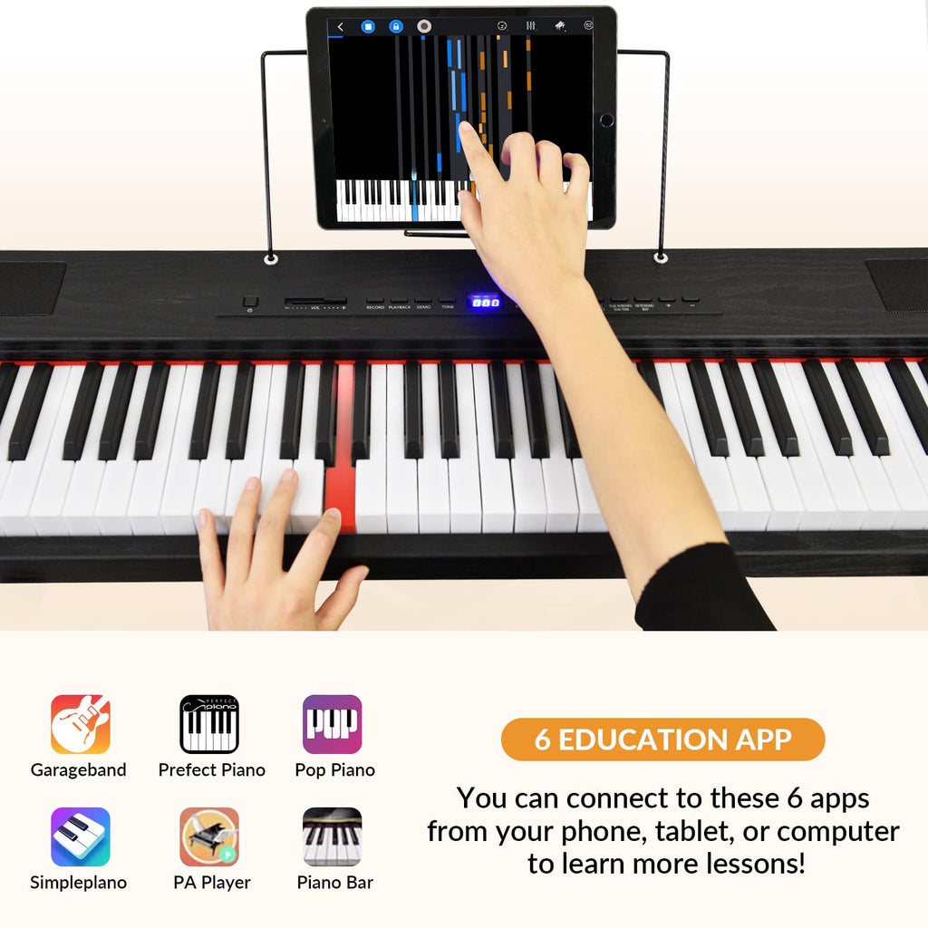88 Key Semi Weighted Digital Piano with Stand V930