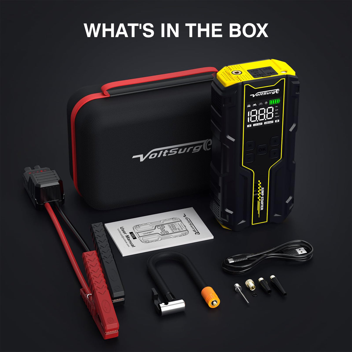 6000A Peak 12V Jump Starter with Air Compressor K506676