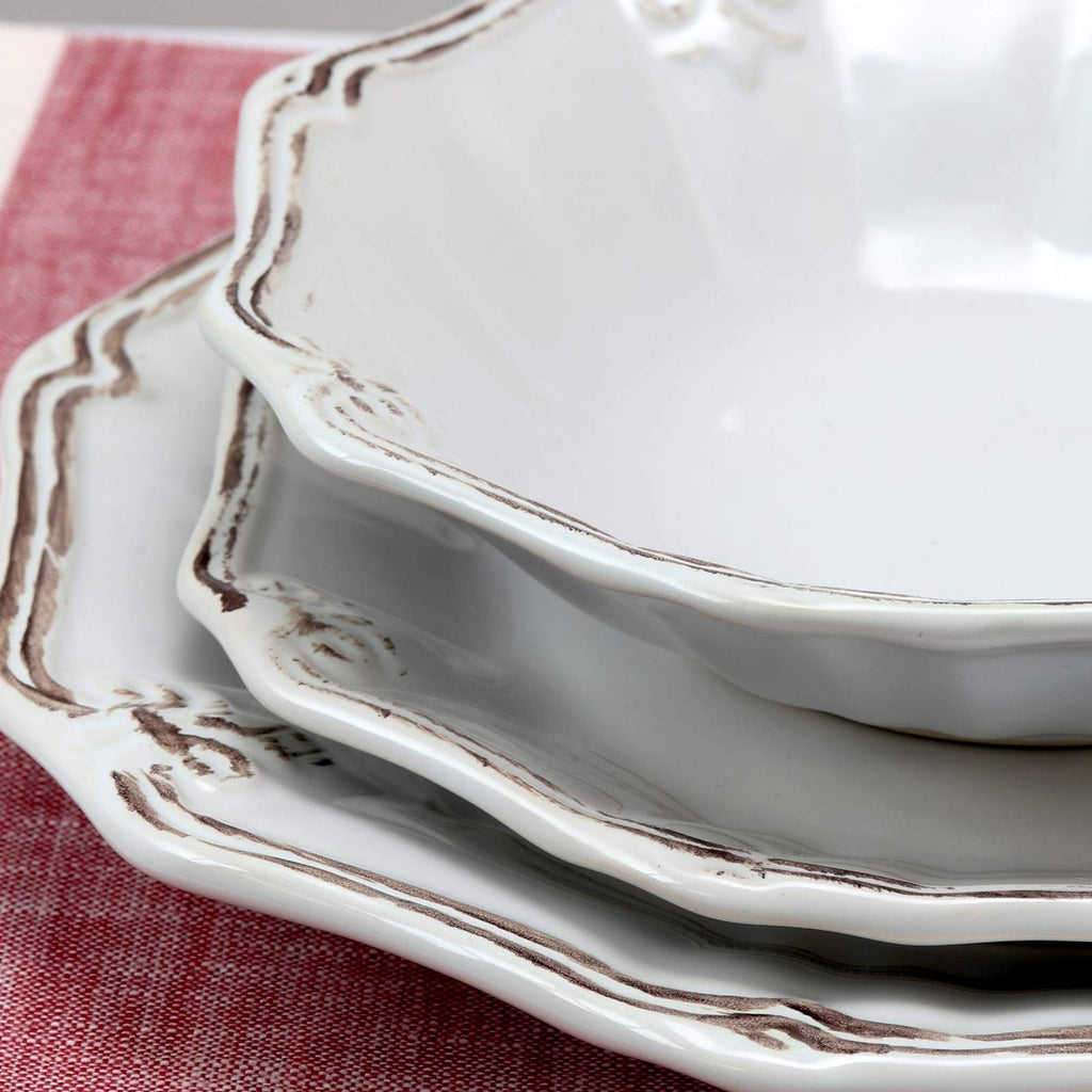 White 20-Piece Dinnerware Set Y596