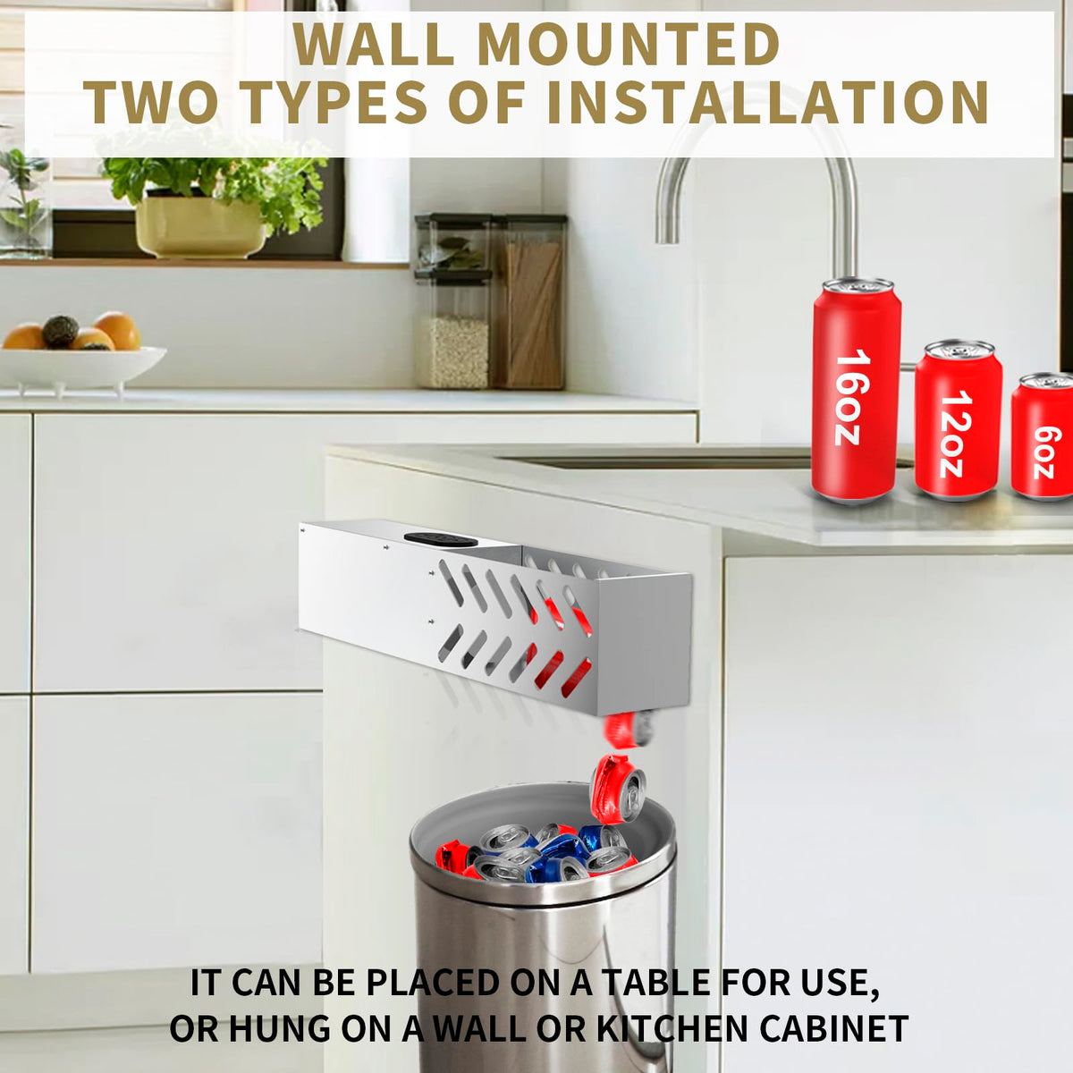 Electric Can Crusher for 12oz & 16oz Cans Y9159